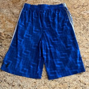 Under Armour Men's Patterned Blue Athletic Shorts